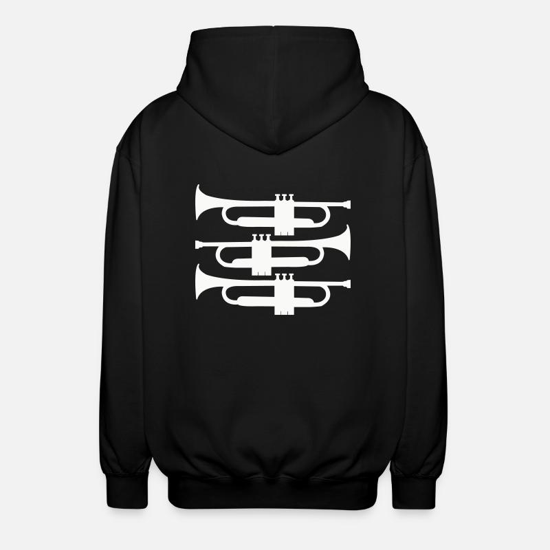 trompette - Veste à capuche unisexe - noir