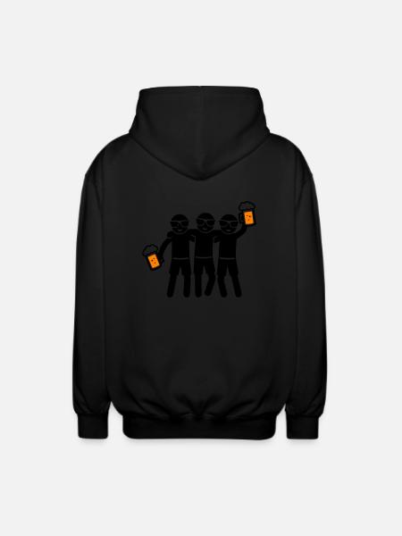 Party Team Beer Group - Unisex Hooded Jacket - black