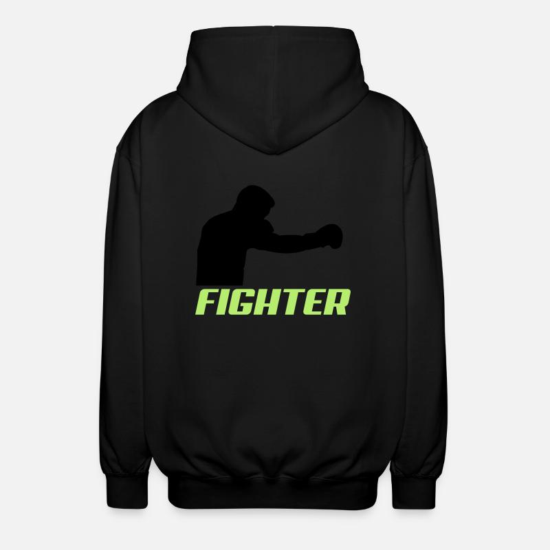 fighter2 - Unisex Kapuzenjacke - Schwarz