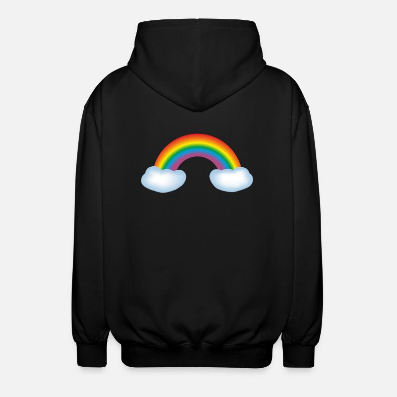 Rainbow & clouds - Veste à capuche unisexe - noir