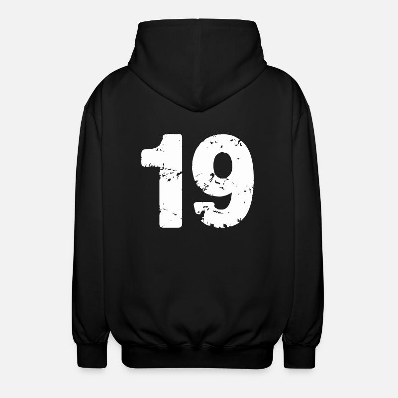 19 - Veste à capuche unisexe - noir