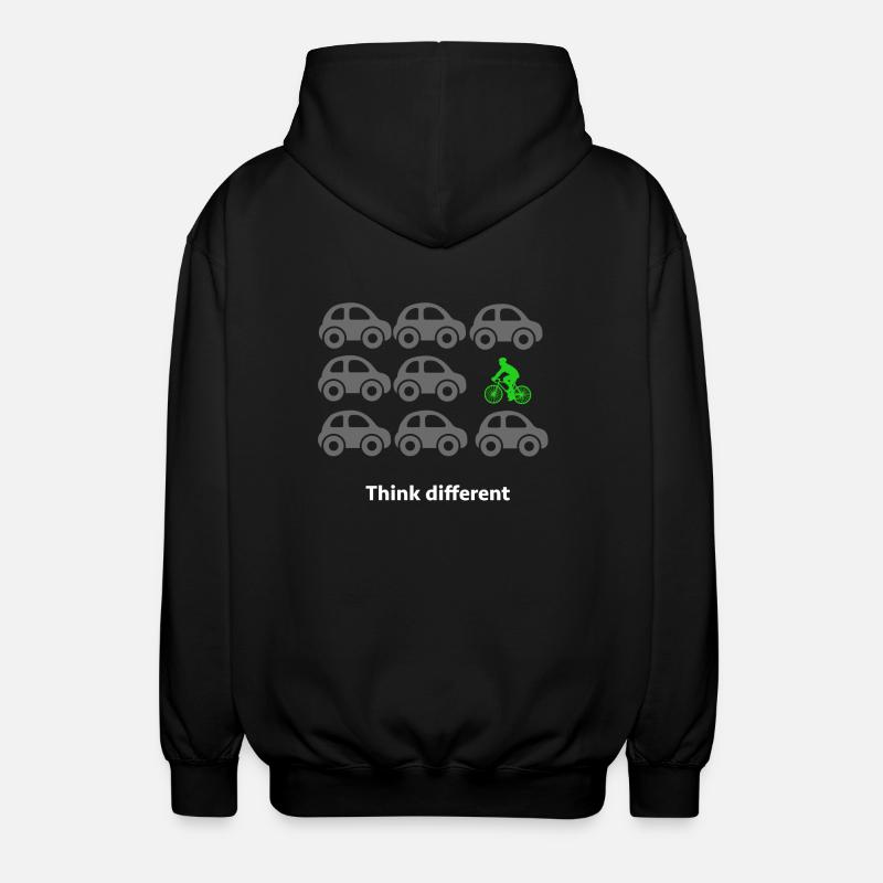Fahrradfahren - Unisex Kapuzenjacke - Schwarz