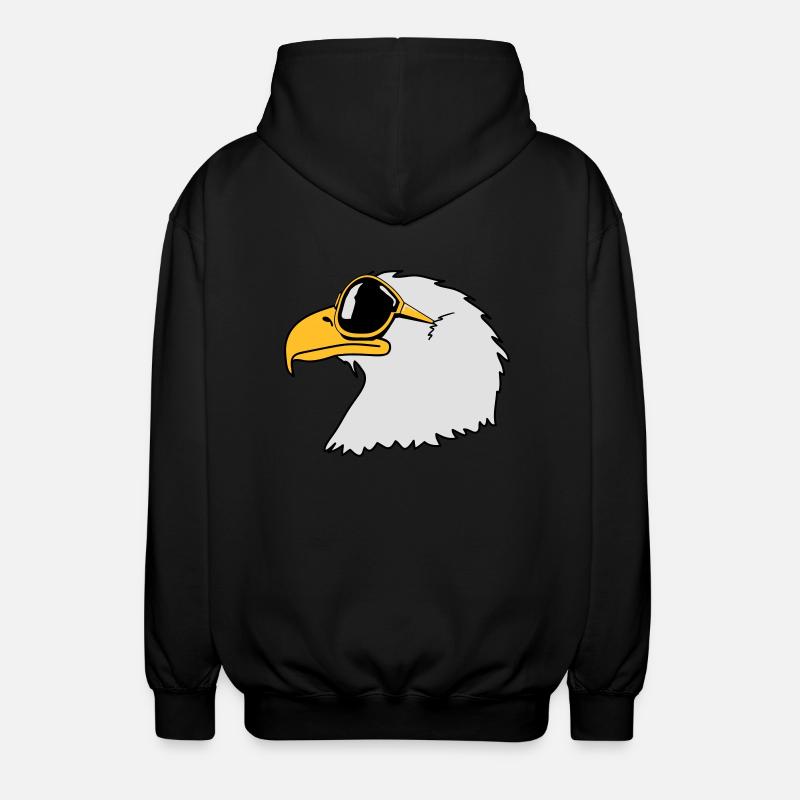 Adler Sonnenbrille Cool Vogel witzig - Unisex Kapuzenjacke - Schwarz
