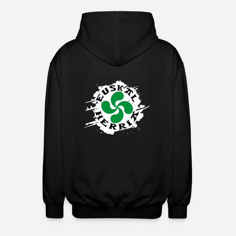 Croix Basque - Lauburu - Veste à capuche unisexe - noir