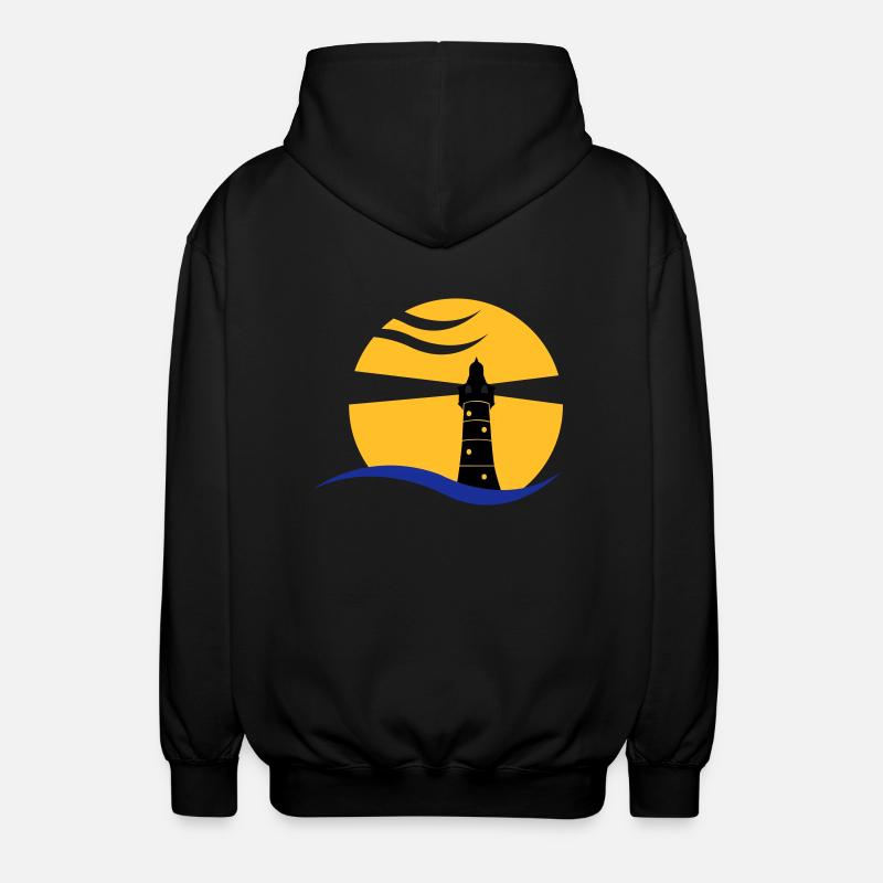 leuchtturm_02 - Unisex Kapuzenjacke - Schwarz