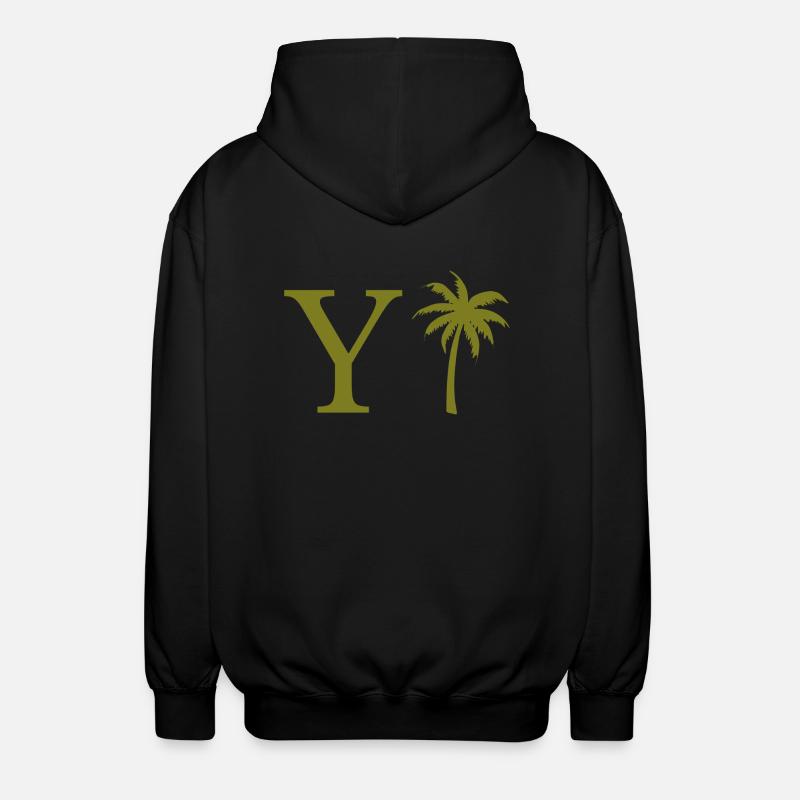 Lettre y vert Palm - Veste à capuche unisexe - noir