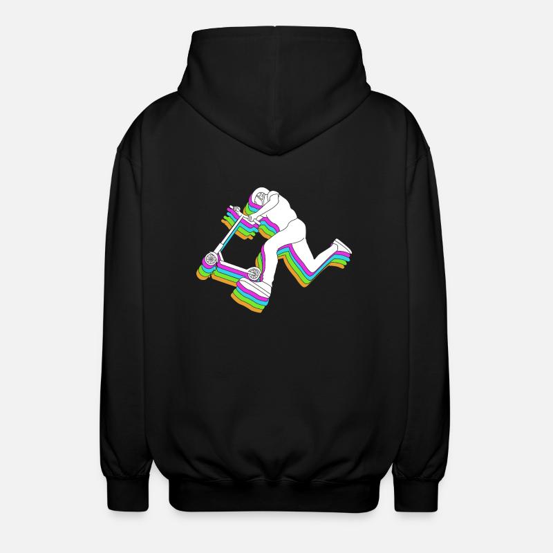 Scooter Roller - Unisex Hooded Jacket - black
