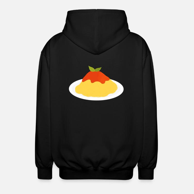 spaghetti with tomato sauce - Unisex Hooded Jacket - black