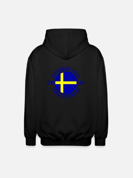 Suède 2025 Sverige - Veste à capuche unisexe - noir