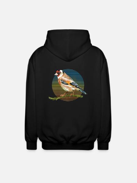 Bunter Vogel - Unisex Kapuzenjacke - Schwarz