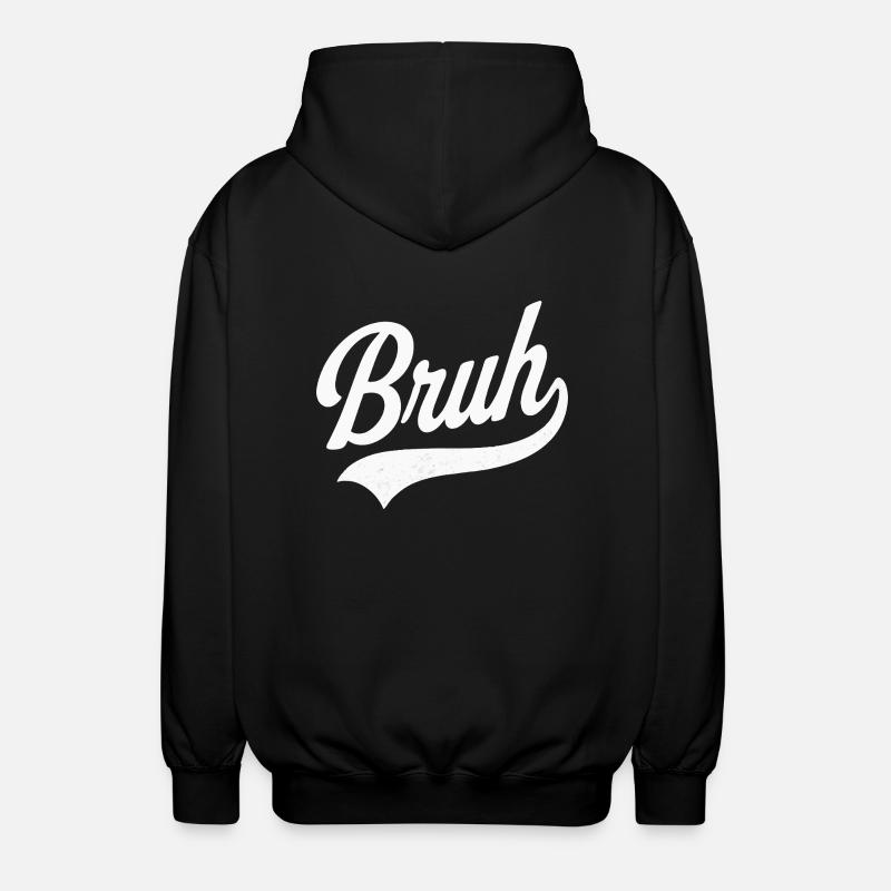 Style rétro Bruh - Veste à capuche unisexe - noir