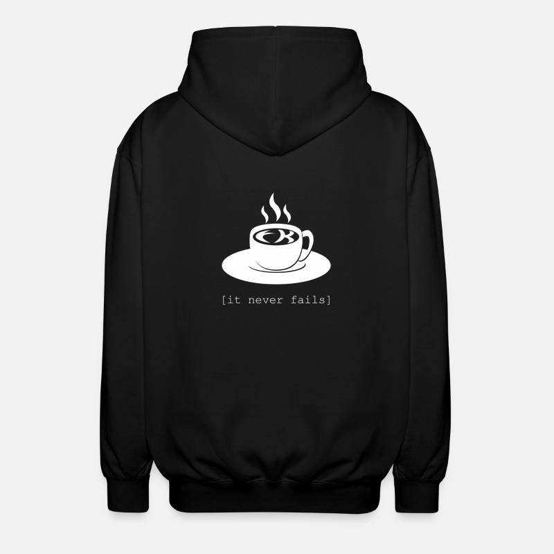 FK in the coffee - Unisex Kapuzenjacke - Schwarz