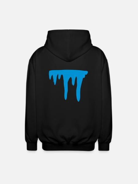 Icicle - line - Unisex Hooded Jacket - black