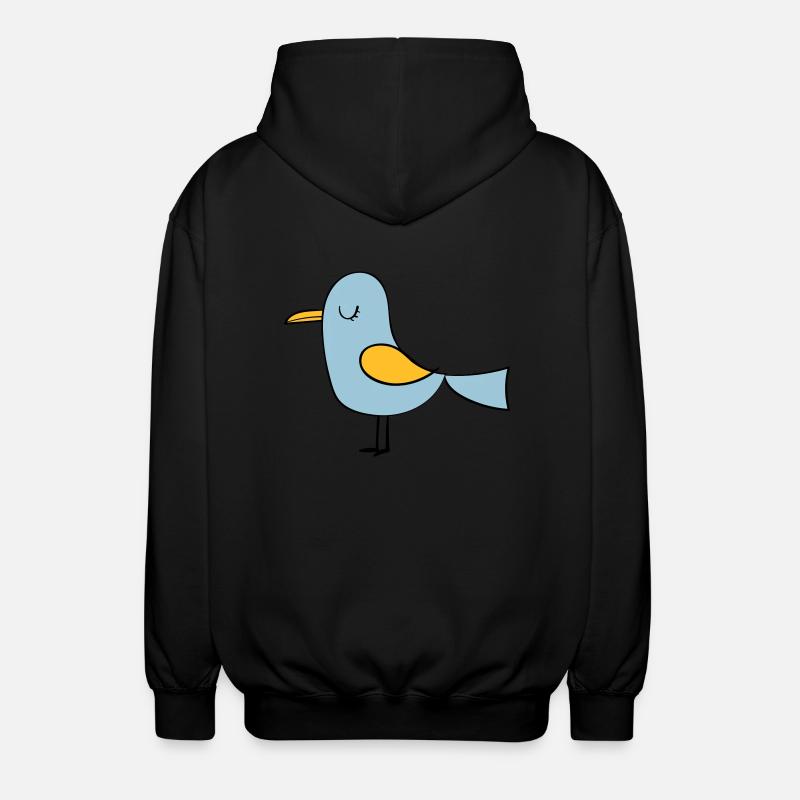 oiseau - Veste à capuche unisexe - noir