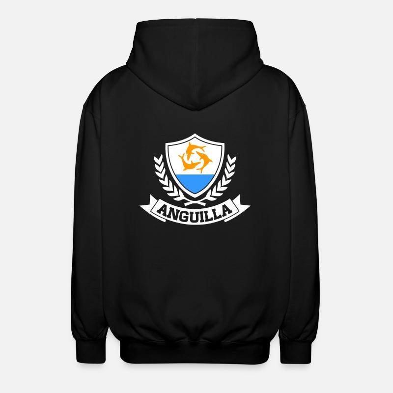 Anguilla - Unisex Kapuzenjacke - Schwarz