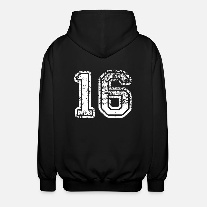 16 - Unisex Kapuzenjacke - Schwarz