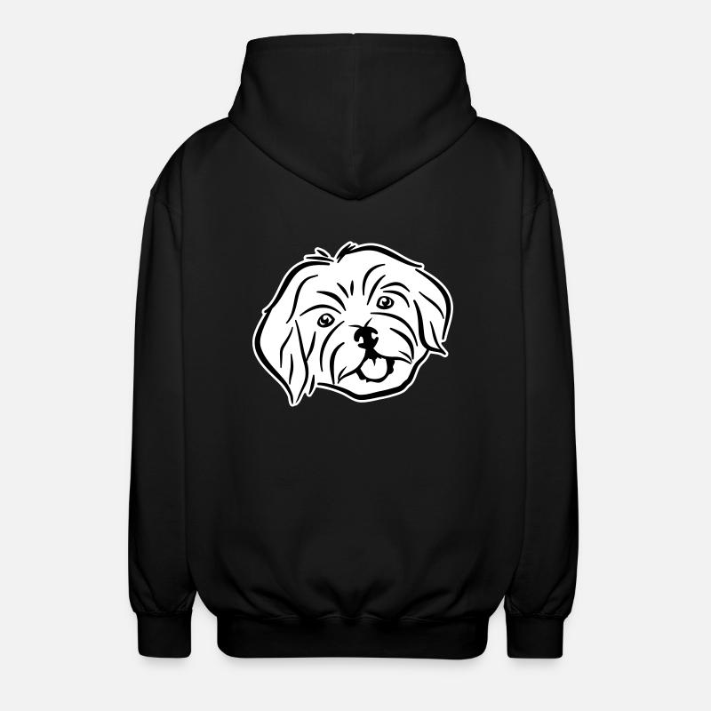 Havanese - Unisex Hooded Jacket - black