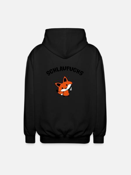 schlaufuchs_02 - Unisex Kapuzenjacke - Schwarz