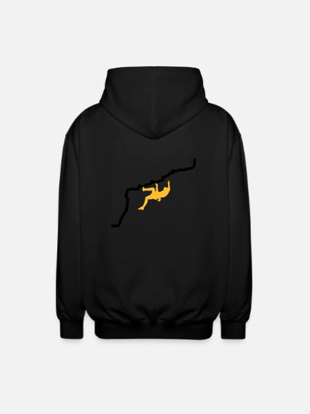 Klettern - Unisex Kapuzenjacke - Schwarz