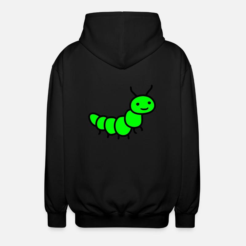 Raupe - Unisex Kapuzenjacke - Schwarz