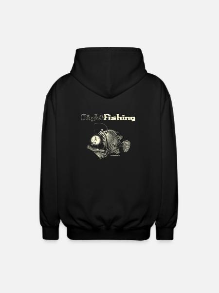 night fishing - Unisex Hooded Jacket - black
