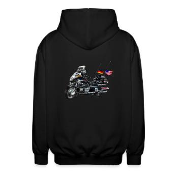Old Wing - Unisex Kapuzenjacke - Schwarz - Hinten - AI Model Male 185 light (185cm)