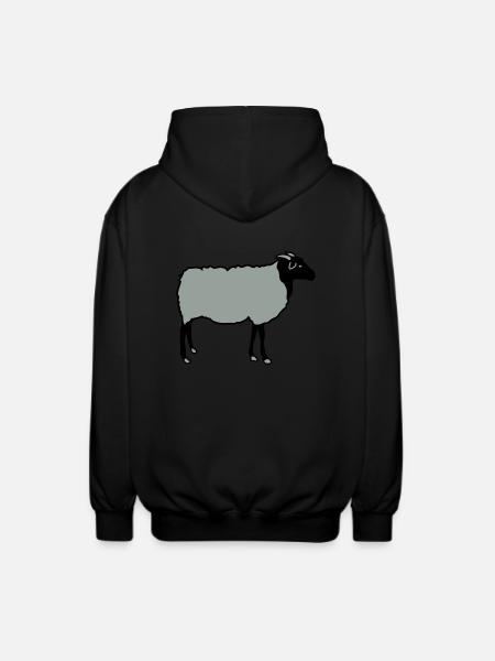 moutons - Veste à capuche unisexe - noir