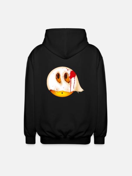 Smiley Glossy Bloody Ghost - Veste à capuche unisexe - noir