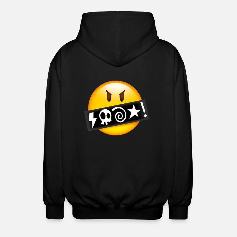 Smiley Swearing - Veste à capuche unisexe - noir