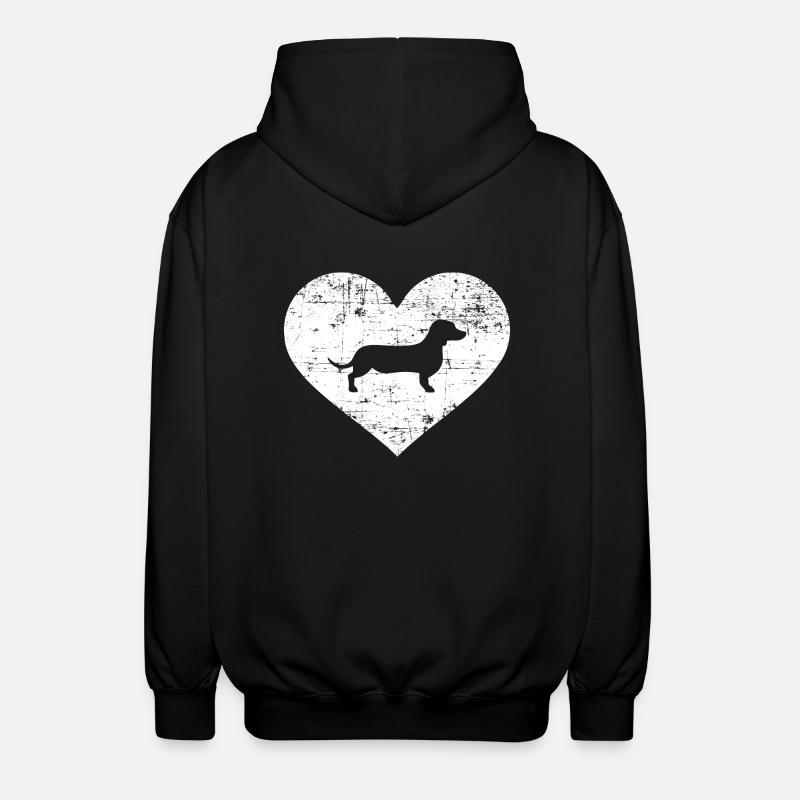 Dackel - Unisex Kapuzenjacke - Schwarz