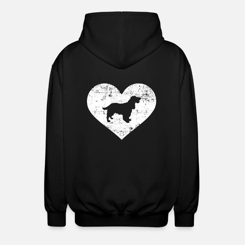 Cocker Spaniel - Veste à capuche unisexe - noir
