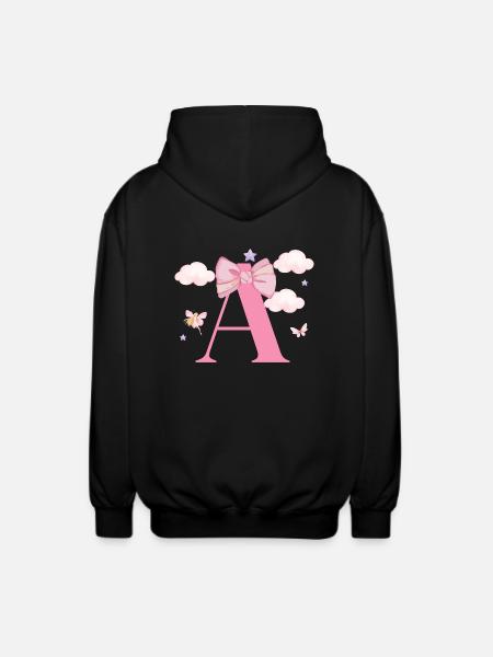 Letter to Pink Clouds - Unisex Hooded Jacket - black