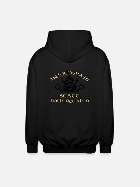 Wikinger - Heidenspaß statt Höllenqualen - Unisex Kapuzenjacke - Schwarz