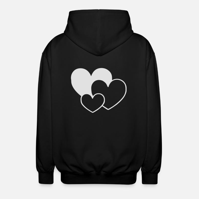 coeurs_vector - Veste à capuche unisexe - noir