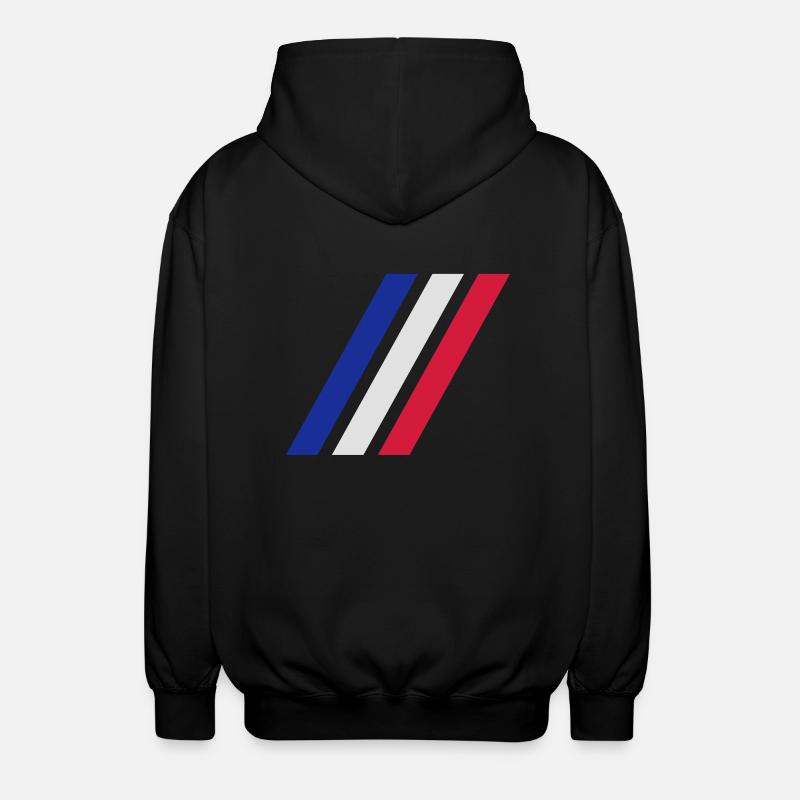 France drapeau bande - Veste à capuche unisexe - noir