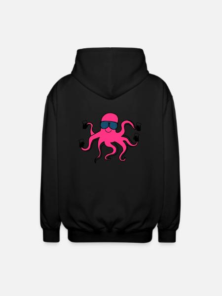 krake_mit_bier - Veste à capuche unisexe - noir
