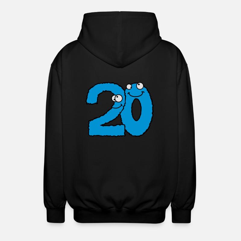 Drôle 20 vingt monstres comiques - Veste à capuche unisexe - noir