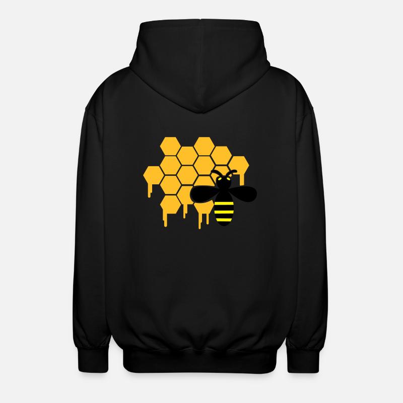 honey_wespe_02 - Unisex Kapuzenjacke - Schwarz