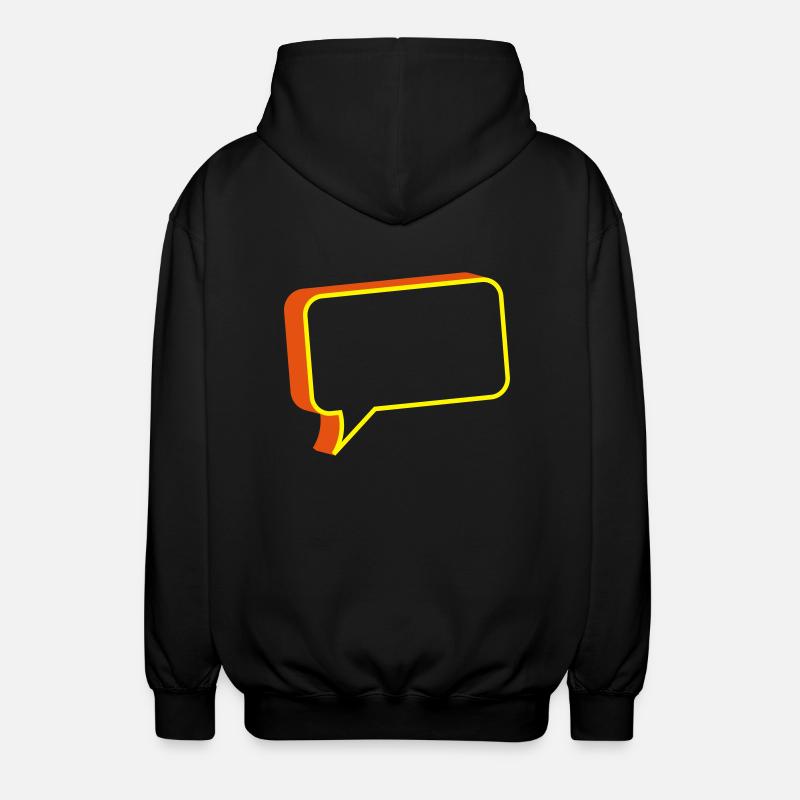sprechblase 3d design - Unisex Kapuzenjacke - Schwarz