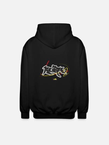Aura Graffiti - Unisex Hooded Jacket - black