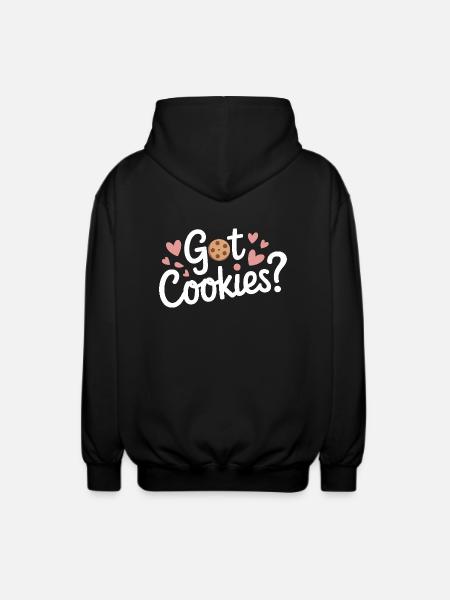 Cookies Biscuits Biscuits Biscuits Chocolat - Veste à capuche unisexe - noir