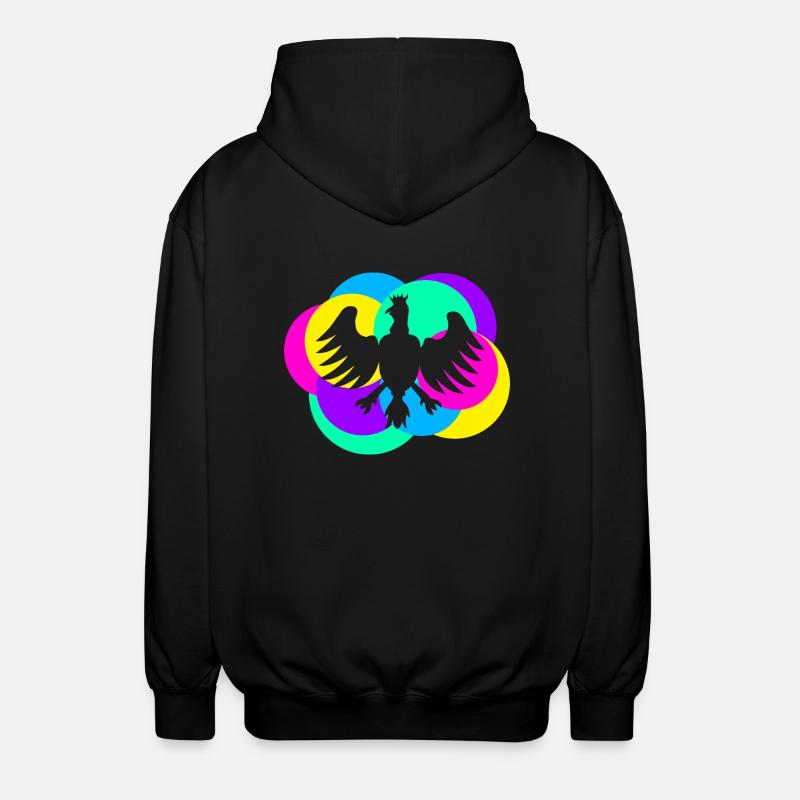 Schützenfest Vogel bunt - Unisex Kapuzenjacke - Schwarz