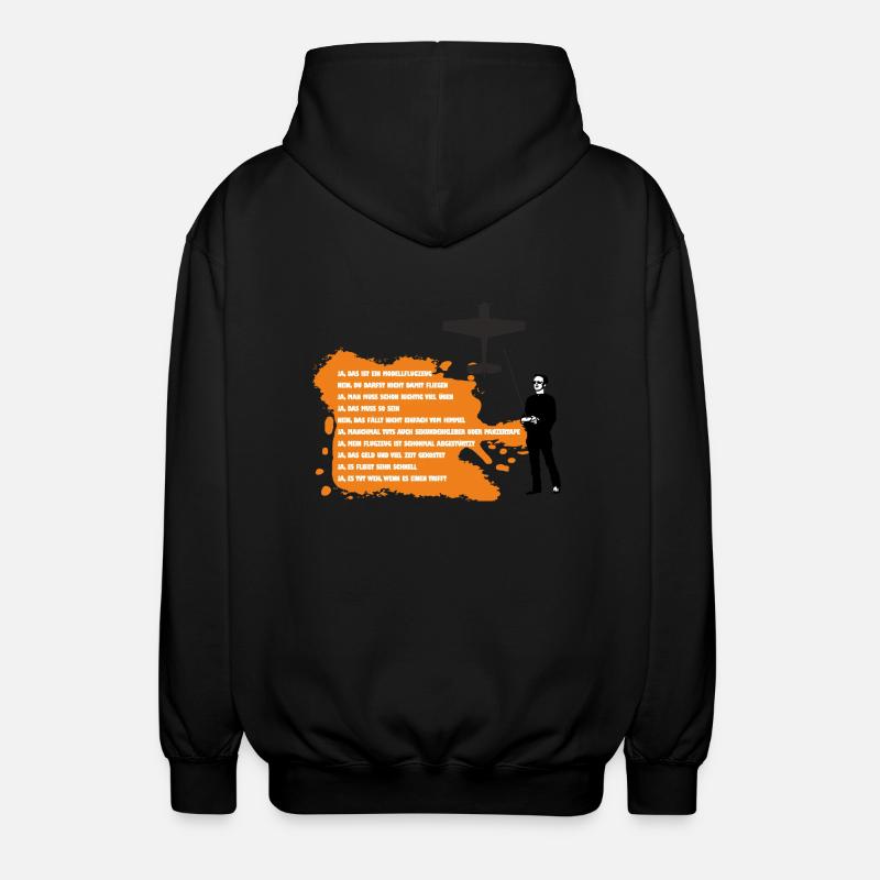faq modellflug - Unisex Kapuzenjacke - Schwarz