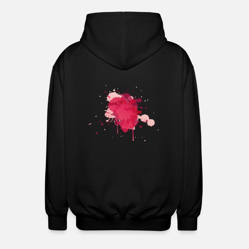 Aquarelle Splash - Veste à capuche unisexe - noir