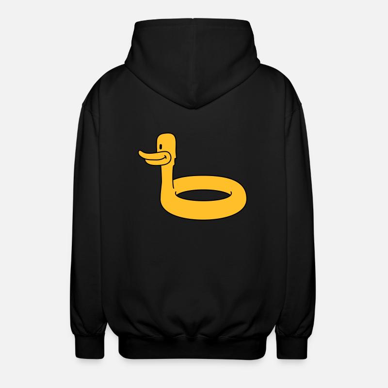 Duck Swimming Ring - Unisex Kapuzenjacke - Schwarz