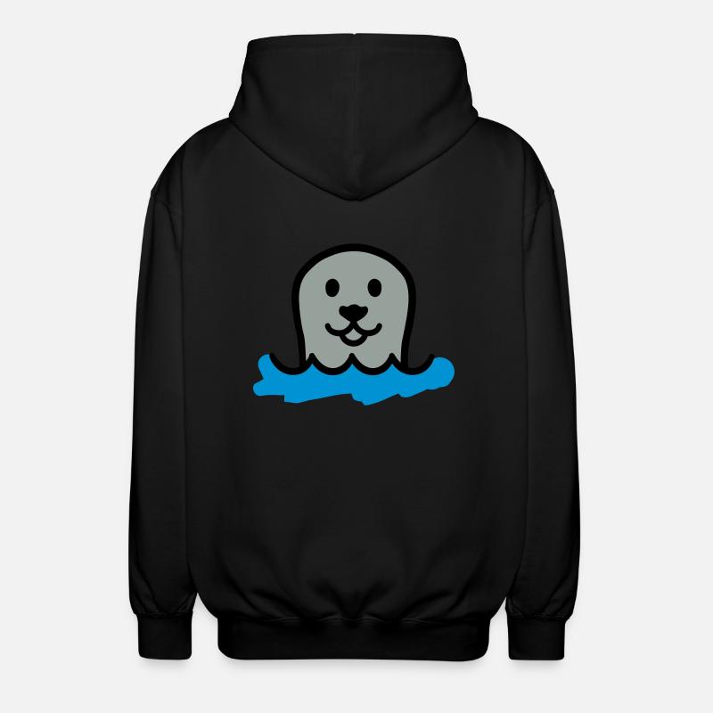 Robbe - Unisex Kapuzenjacke - Schwarz