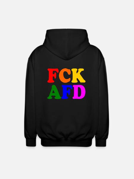 Fck afd - Unisex Kapuzenjacke - Schwarz