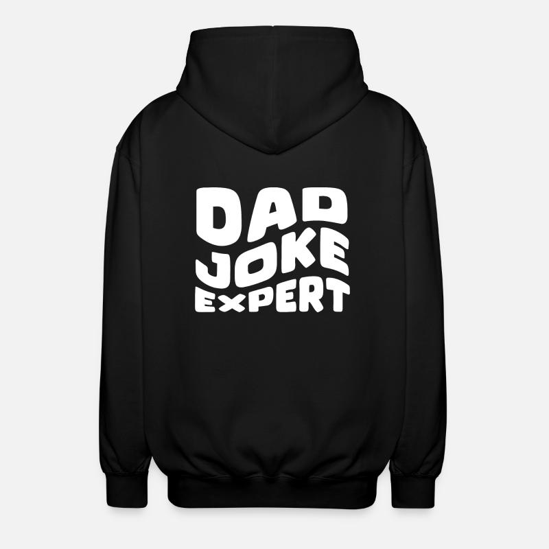 DAD JOKE EXPERT - Unisex Hooded Jacket - black