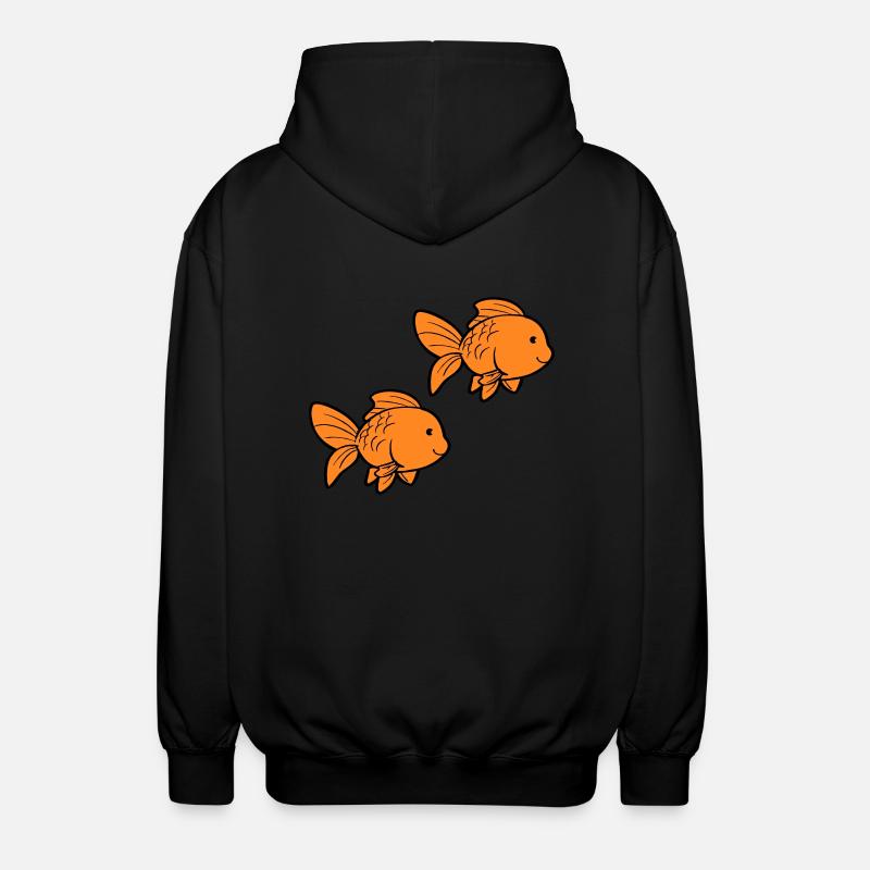 fisch goldfische - Unisex Kapuzenjacke - Schwarz