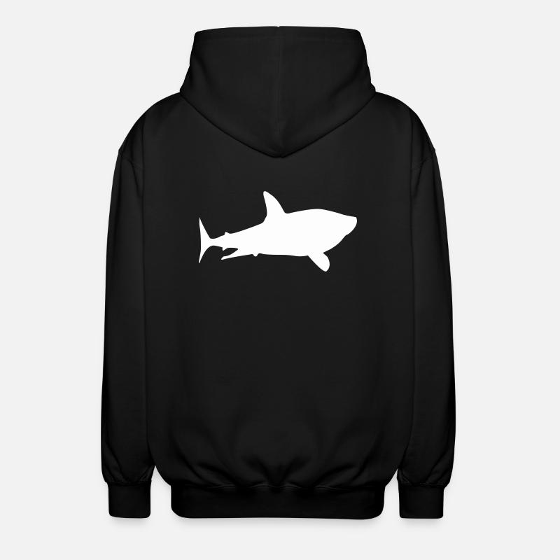 shark hai - Unisex Kapuzenjacke - Schwarz